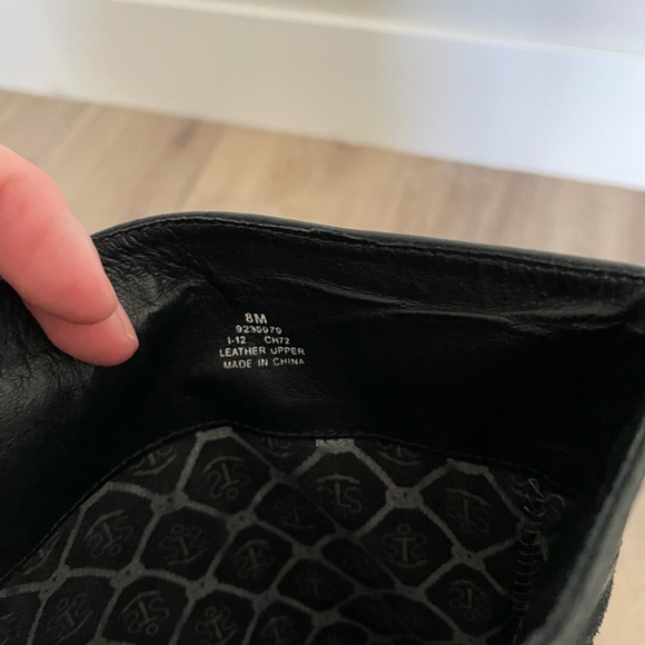 Sperry Topsider Black Leather & Suede Quilted Knee-High Boot (Size 8) - Picture 6 of 6